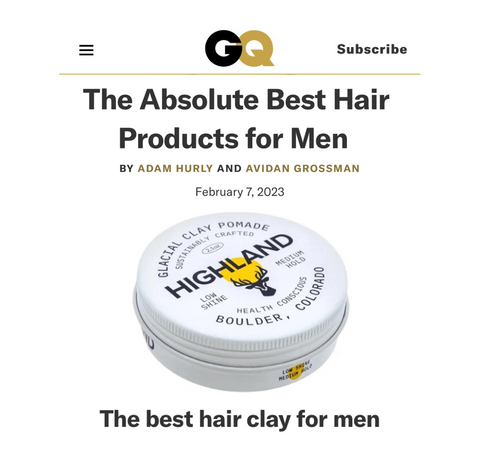 The best, all-natural hair clay pomade