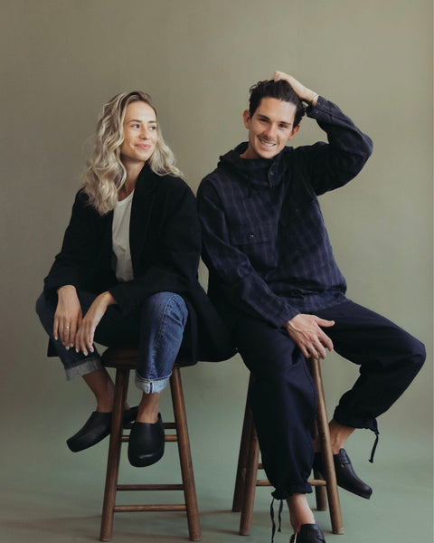 fashionable couple with trendy hair