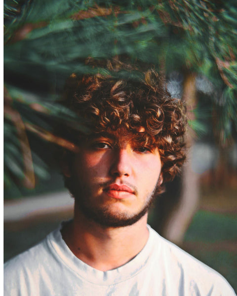 Man with frizzy hair 