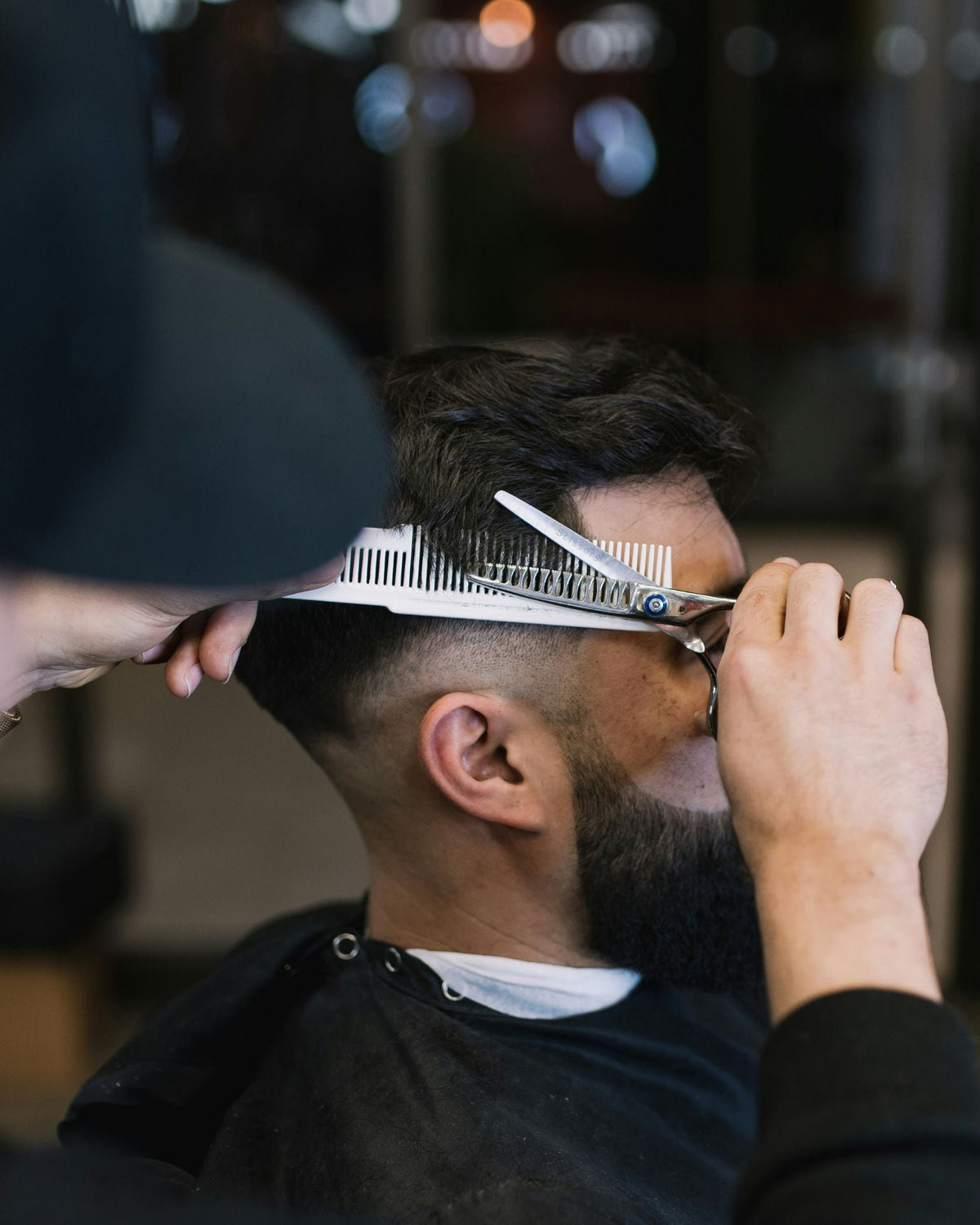 low taper fade touch up haircut barber