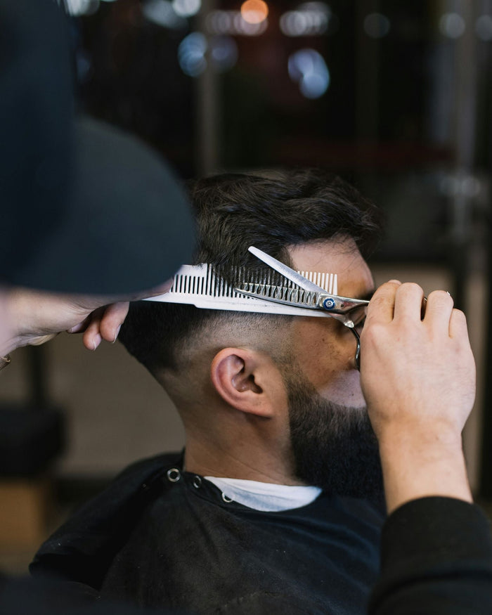 low taper fade touch up haircut barber